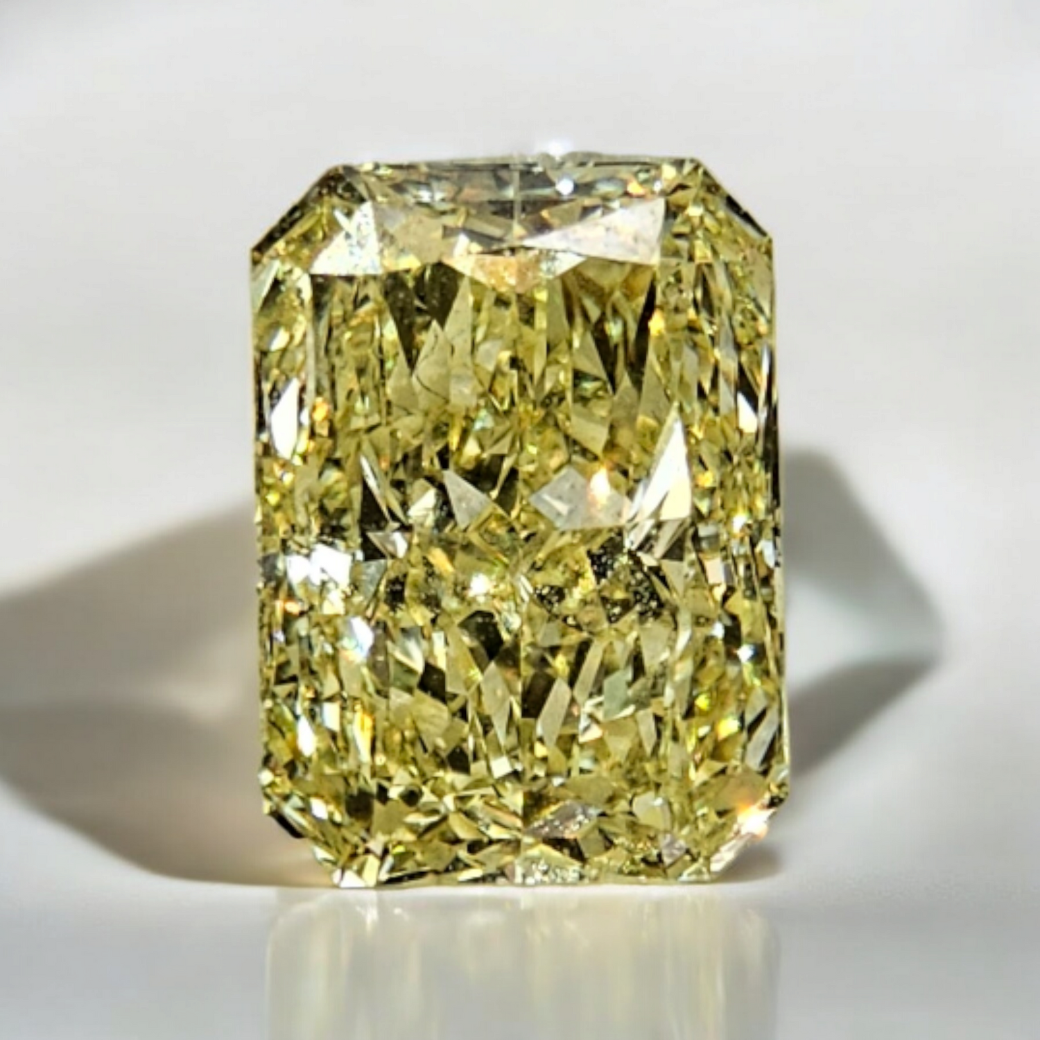 2.50ct Fancy Yellow Elongated Radiant diamond loose stone by Rare Colors by Namdar, New York City