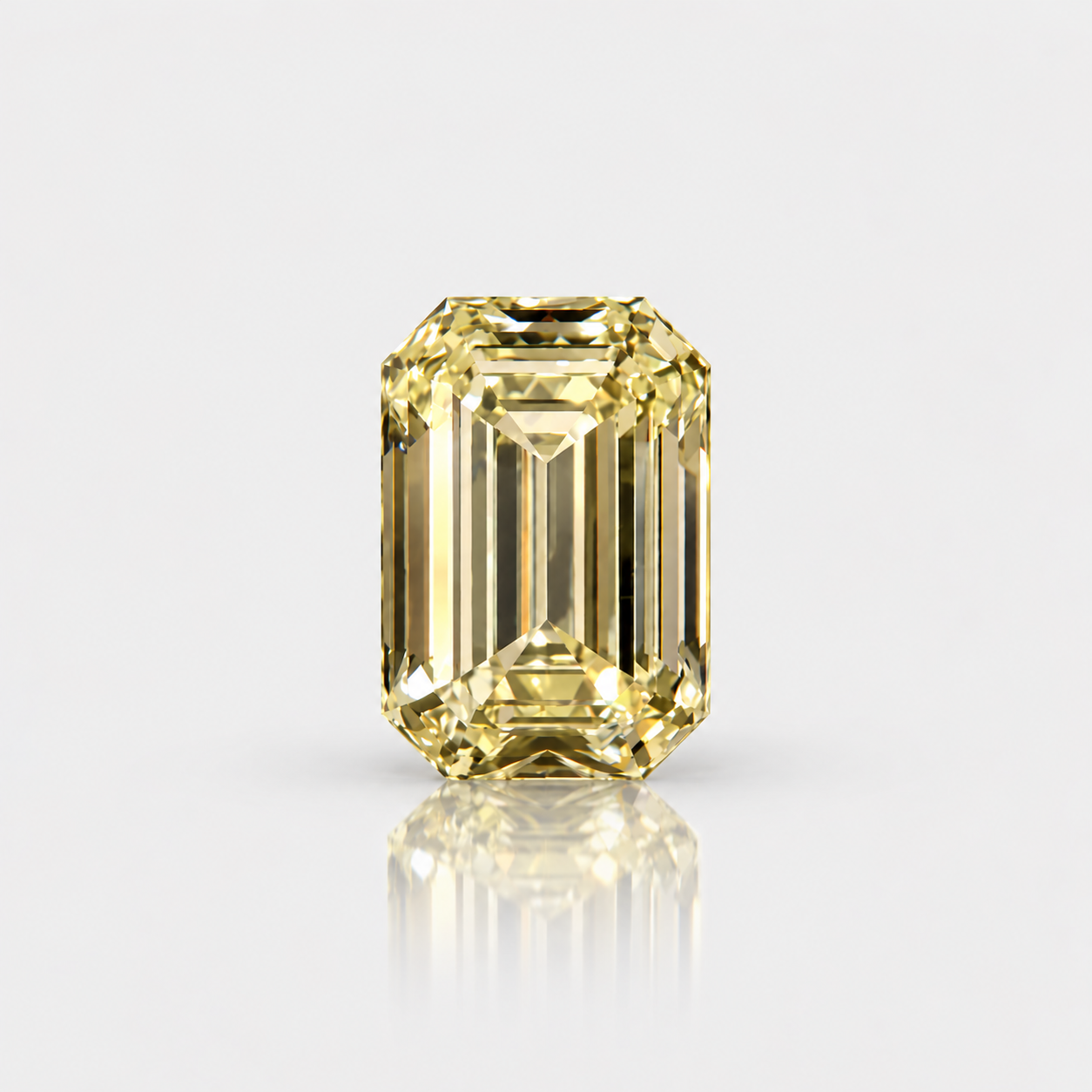 3.8ct GIA Light Yellow Emerald Cut Diamond