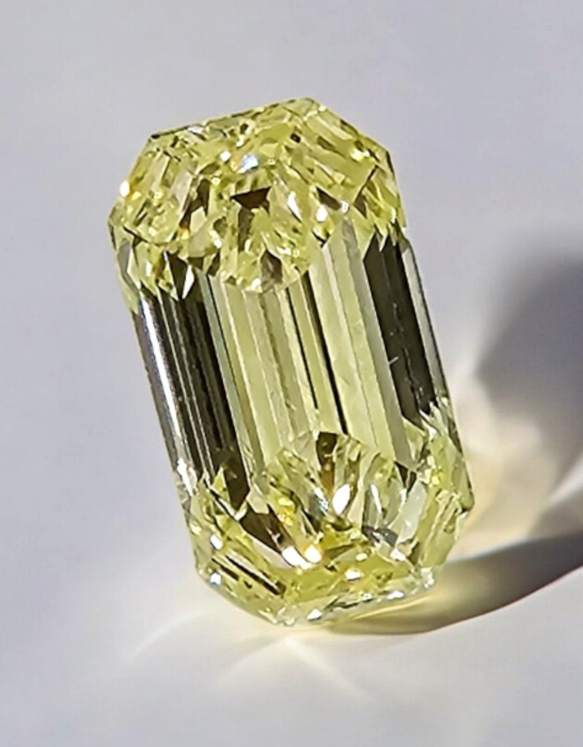 GIA 3.01ct Fancy Yellow Emerald diamond loose stone at Rare Colors by Namdar, 5th Avenue New York