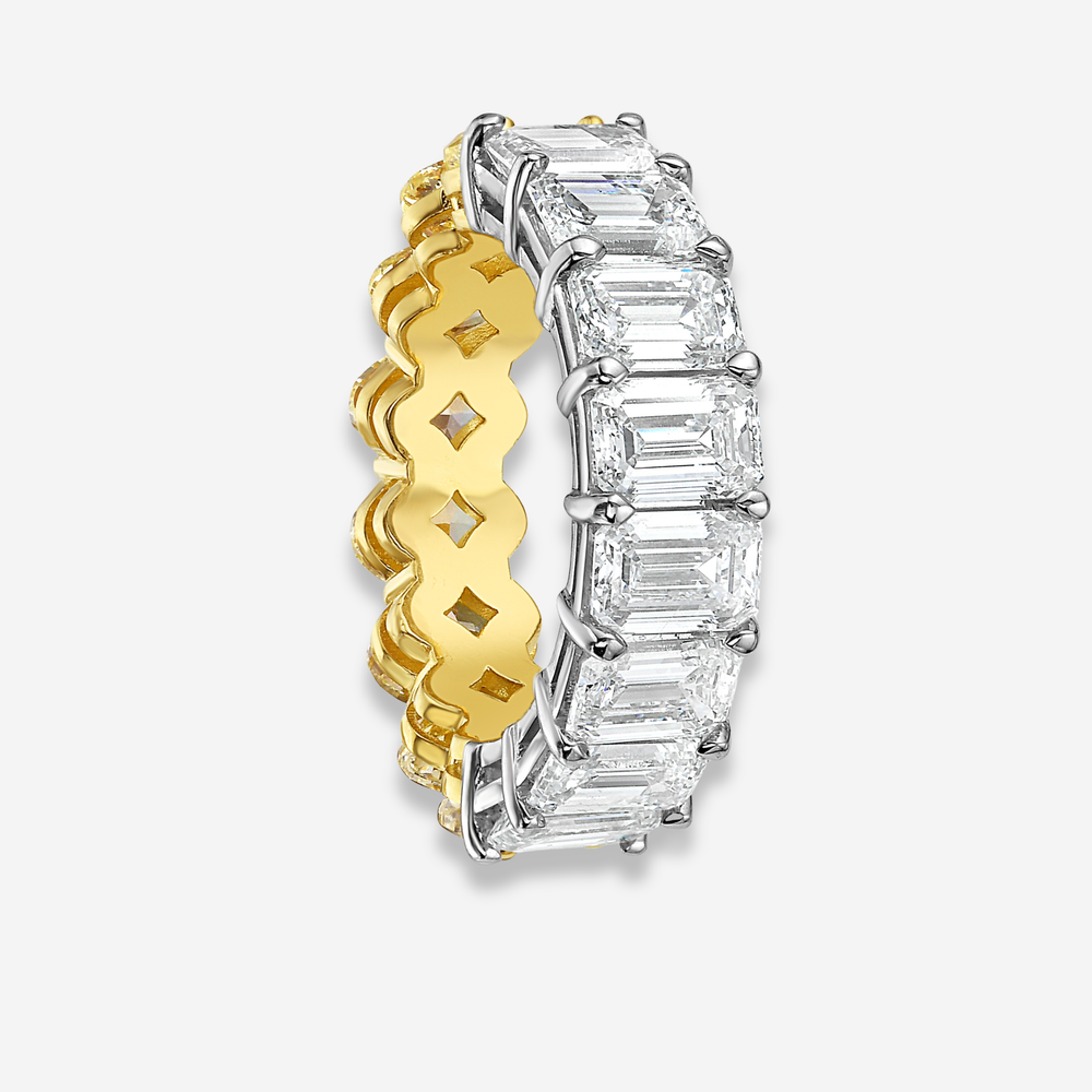 GIA Fancy Yellow Oval diamond band at Rare Colors by Namdar, 5th Avenue New York