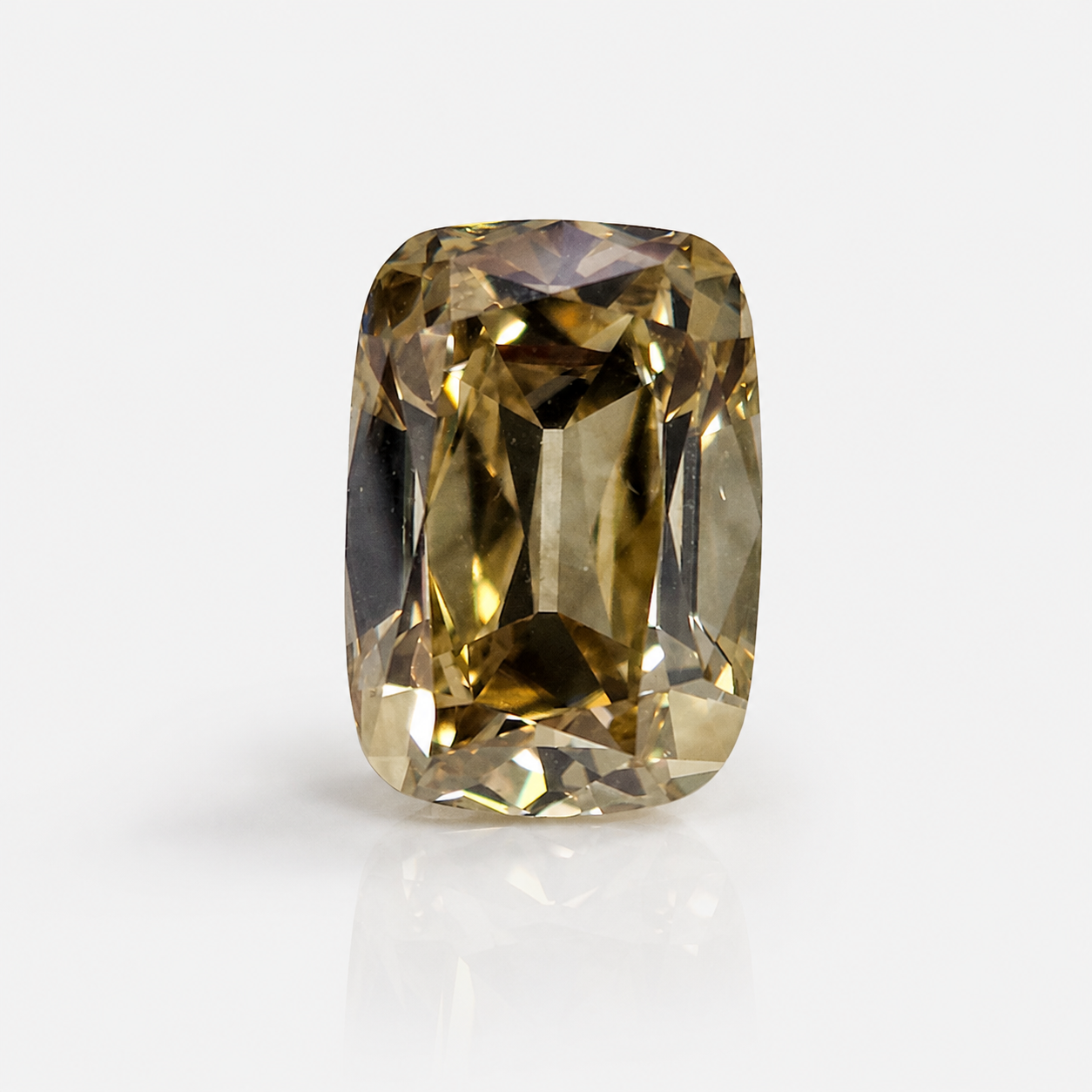 3.01ct GIA Fancy Brownish Yellow 'Champagne' Antique Cushion Cut Diamond