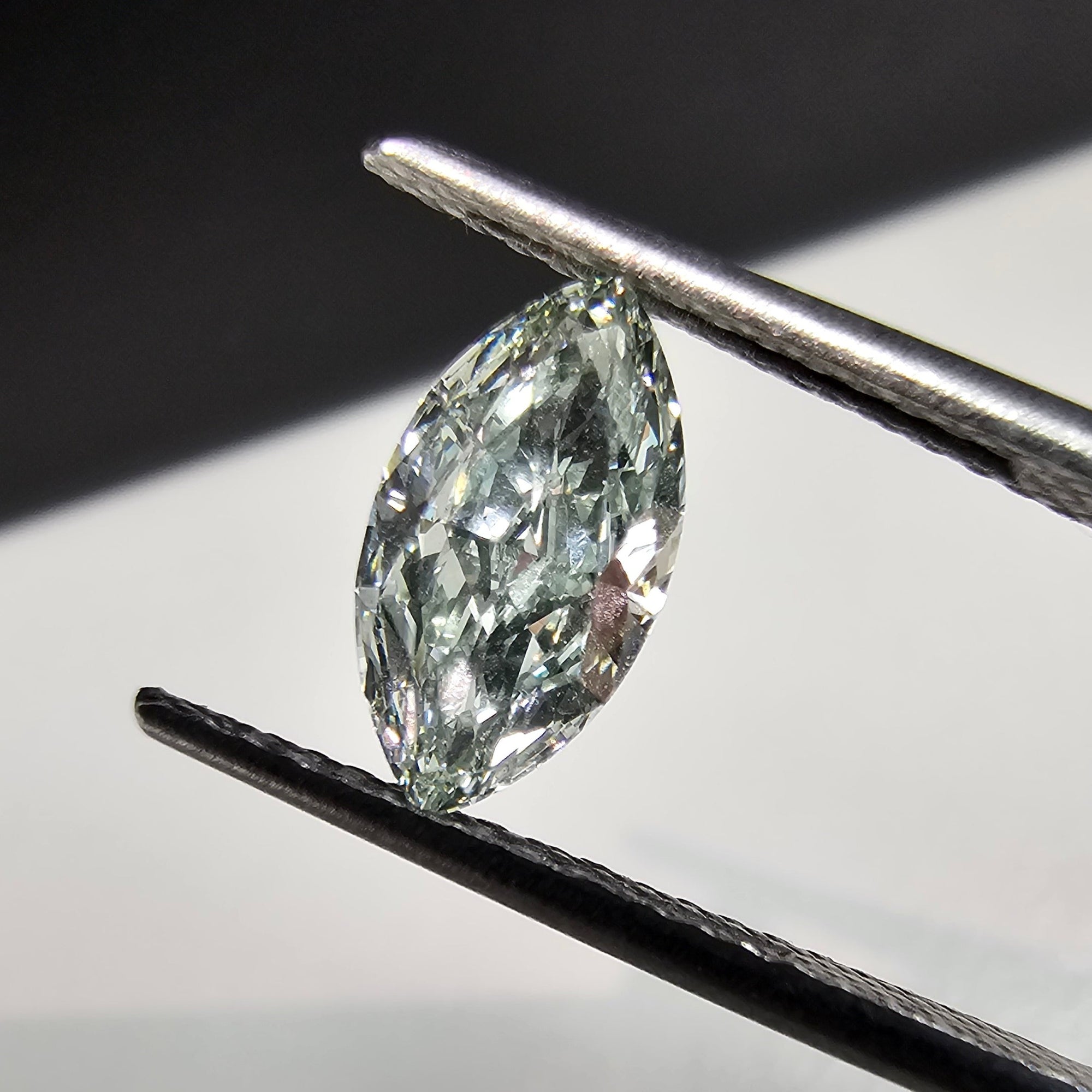 Natural 0.93ct Fancy Green Marquise diamond loose stone — Rare Colors by Namdar NYC