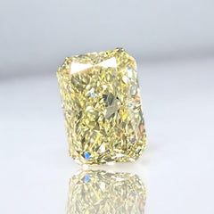 3.02ct Fancy Light Yellow Elongated Radiant Cut Diamond