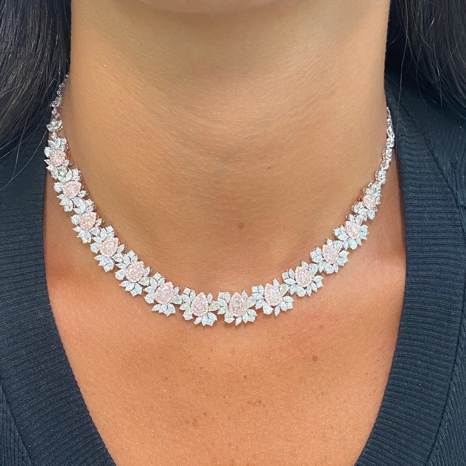 GIA 25ct Pink diamond necklace at Rare Colors by Namdar, 5th Avenue New York