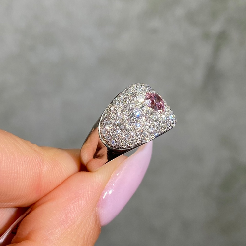 Intense Purplish Pink Diamond Icon Ring