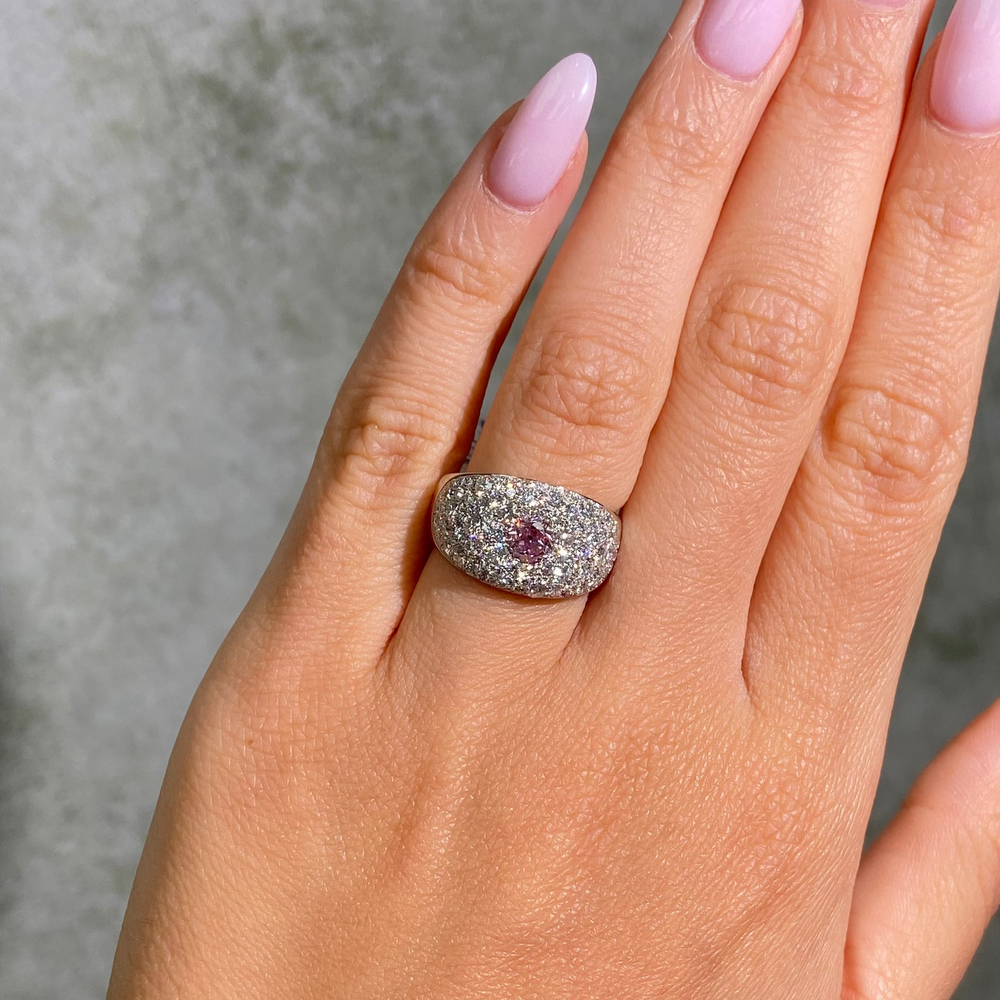 Fancy Intense Purplish Pink Diamond Icon Ring