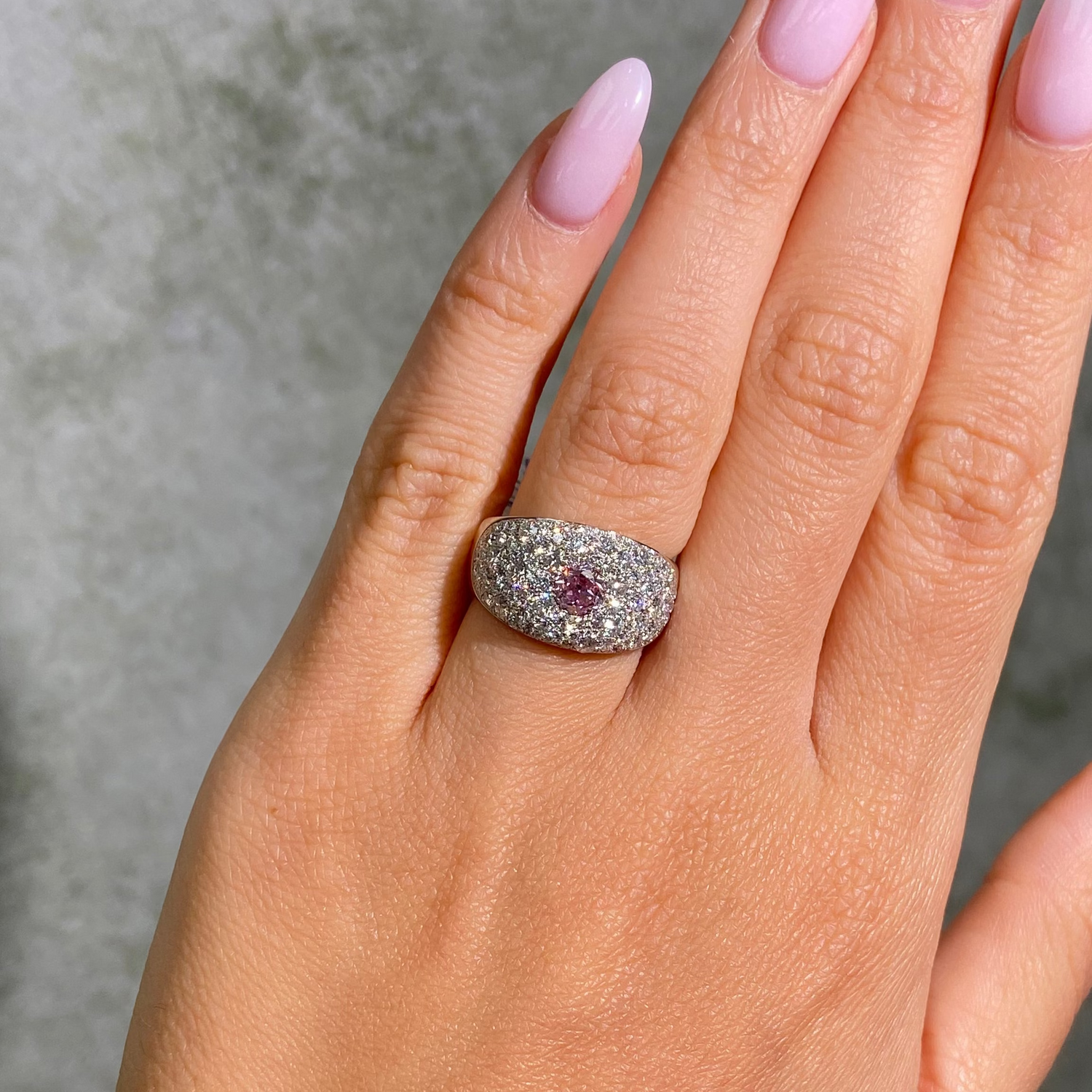 Fancy Intense Purplish Pink Diamond Icon Ring