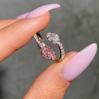 Pink Diamond Spiral Ring