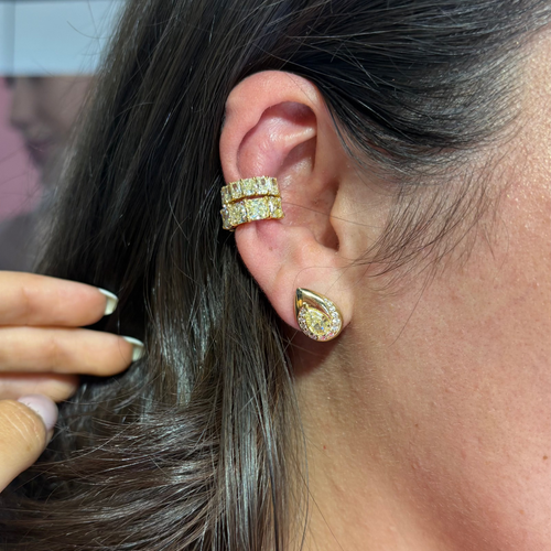 3.6 Carat Fancy Yellow Diamond Ear Cuff