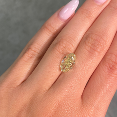 4.01 Carat Fancy Yellow Oval Cut Diamond
