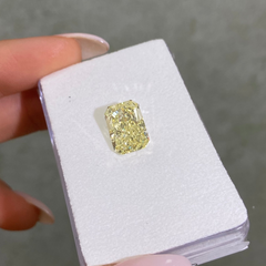 5.01 Carat Fancy Yellow Elongated Radiant Cut Diamond