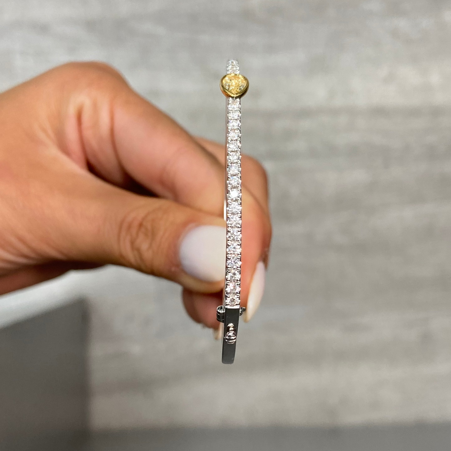 Natural Yellow Pear diamond bracelet — Rare Colors by Namdar NYC