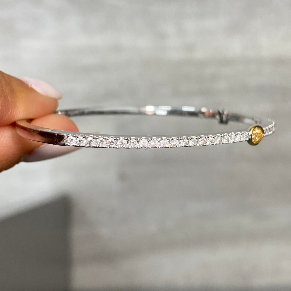 Yellow Pear diamond bracelet, handcrafted by Rare Colors by Namdar