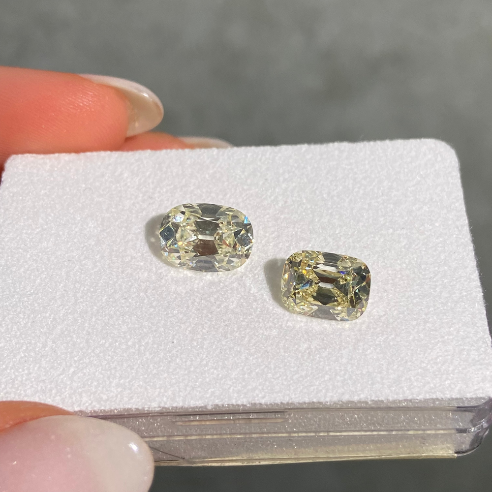 2.7ct Old Mine Brilliant Light Yellow Diamond