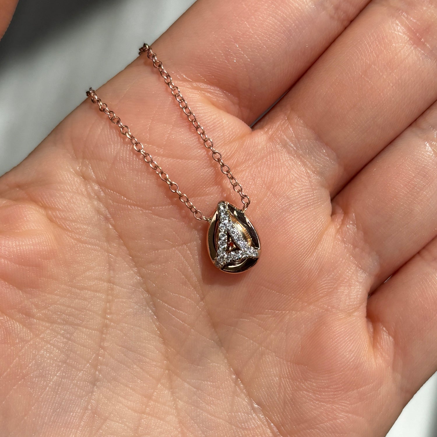 GIA Yellow Pear diamond pendant necklace at Rare Colors by Namdar, 5th Avenue New York