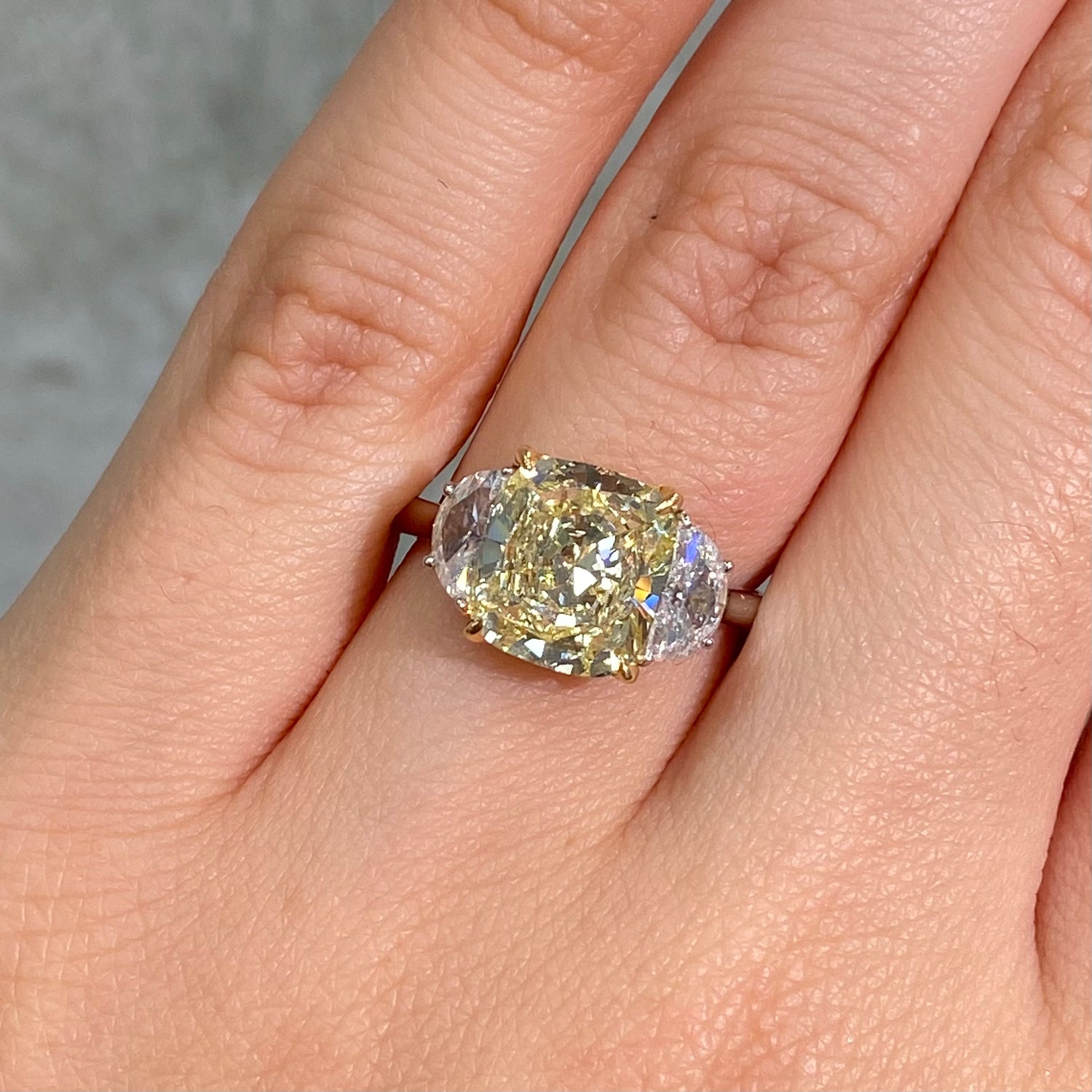 3.3ct Fancy Light Red engagement ring — color diamond specialists Rare Colors by Namdar