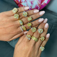 Yellow DIamond in Bezel Spiral Ring