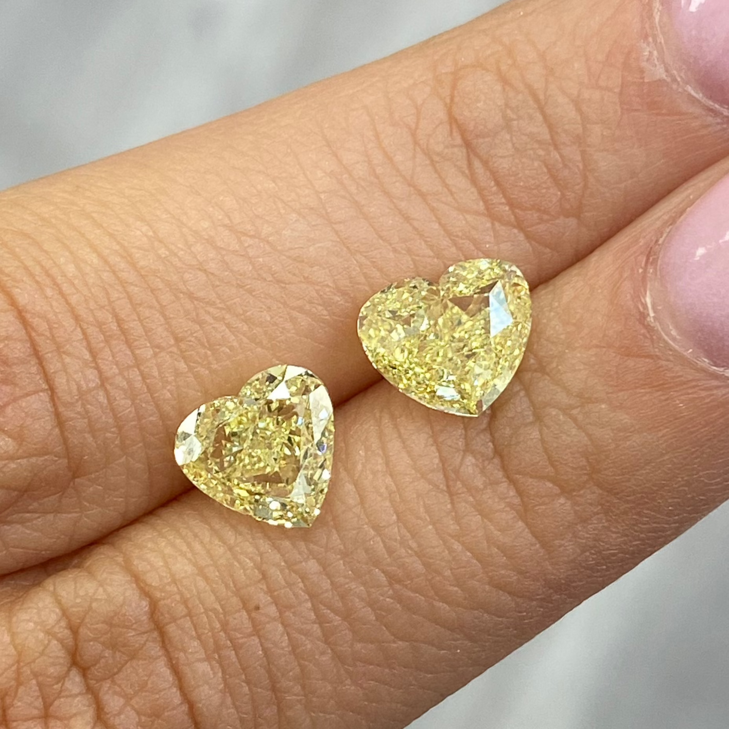 GIA 2ct Fancy Yellow Heart diamond loose stone at Rare Colors by Namdar, 5th Avenue New York