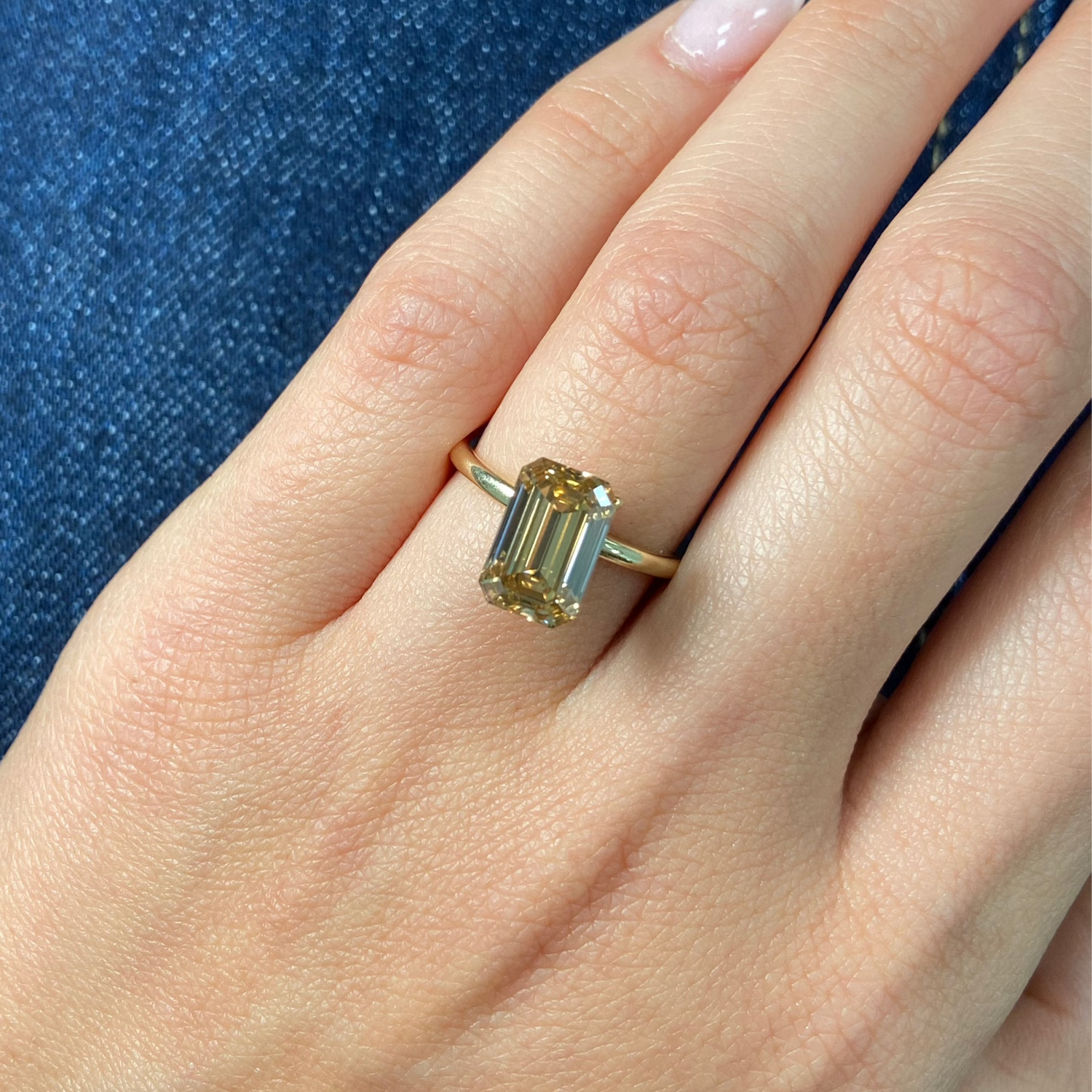 3.55ct Fancy Brown-Yellow Emerald Cut Diamond