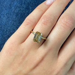 3.55ct Fancy Brown-Yellow Emerald Cut Diamond