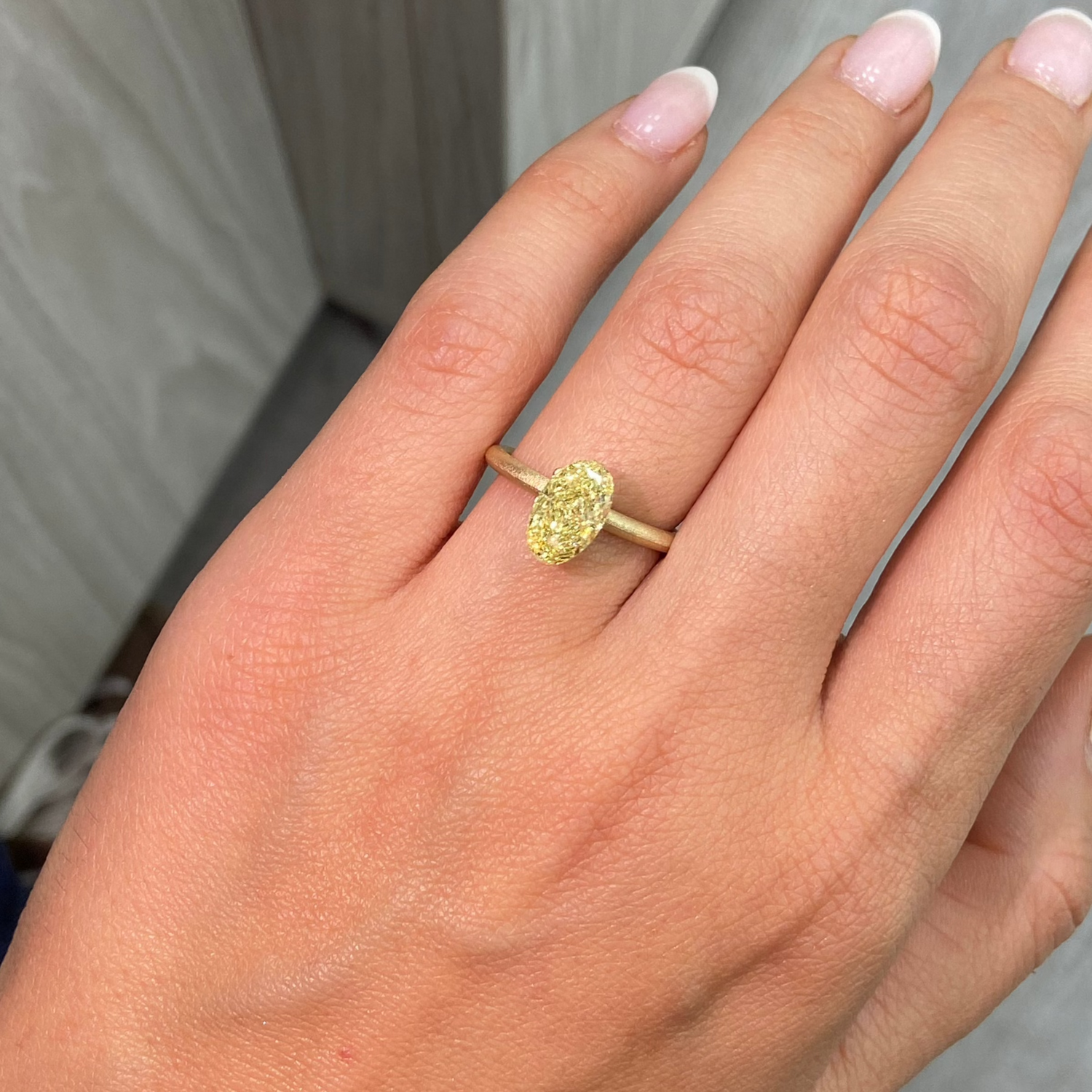2.00ct Fancy Yellow Oval diamond loose stone by Rare Colors by Namdar, New York City