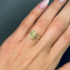 2.02ct Fancy Yellow Elongated Radiant Cut Diamond