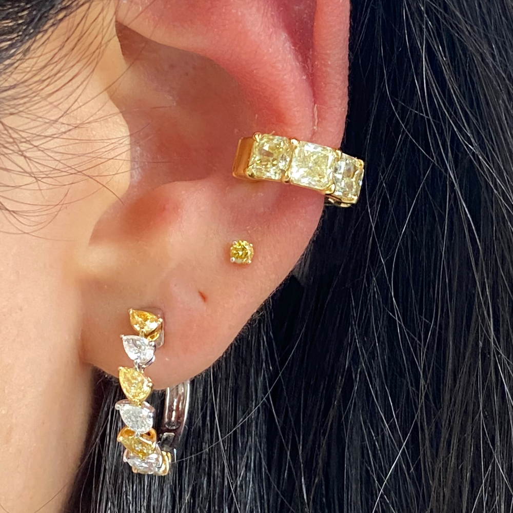 Natural 3.6ct Fancy Yellow diamond fine jewelry — Rare Colors by Namdar NYC
