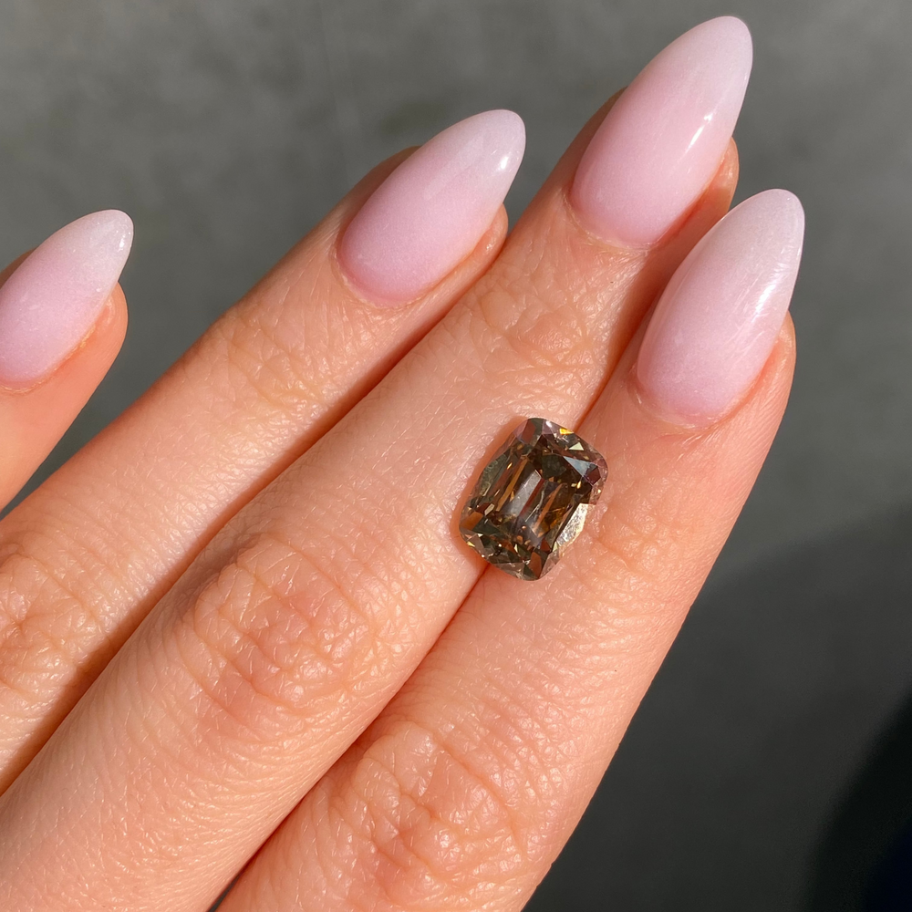 5ct Champagne Old Mine diamond loose stone, handcrafted by Rare Colors by Namdar