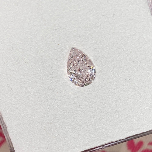 1.00ct Light Pink Pear Cut Diamond