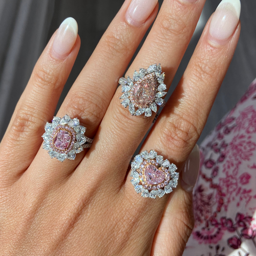 1.89ct Pink Heart Diamond Statement Ring