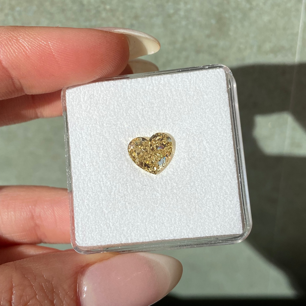 2.52 Carat Champagne Heart Cut Diamond