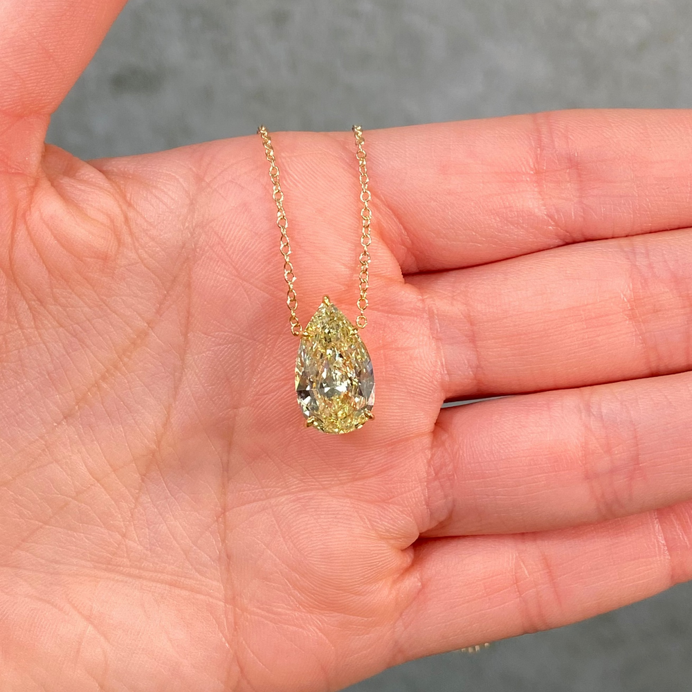 5ct Fancy Yellow Diamond Pendant
