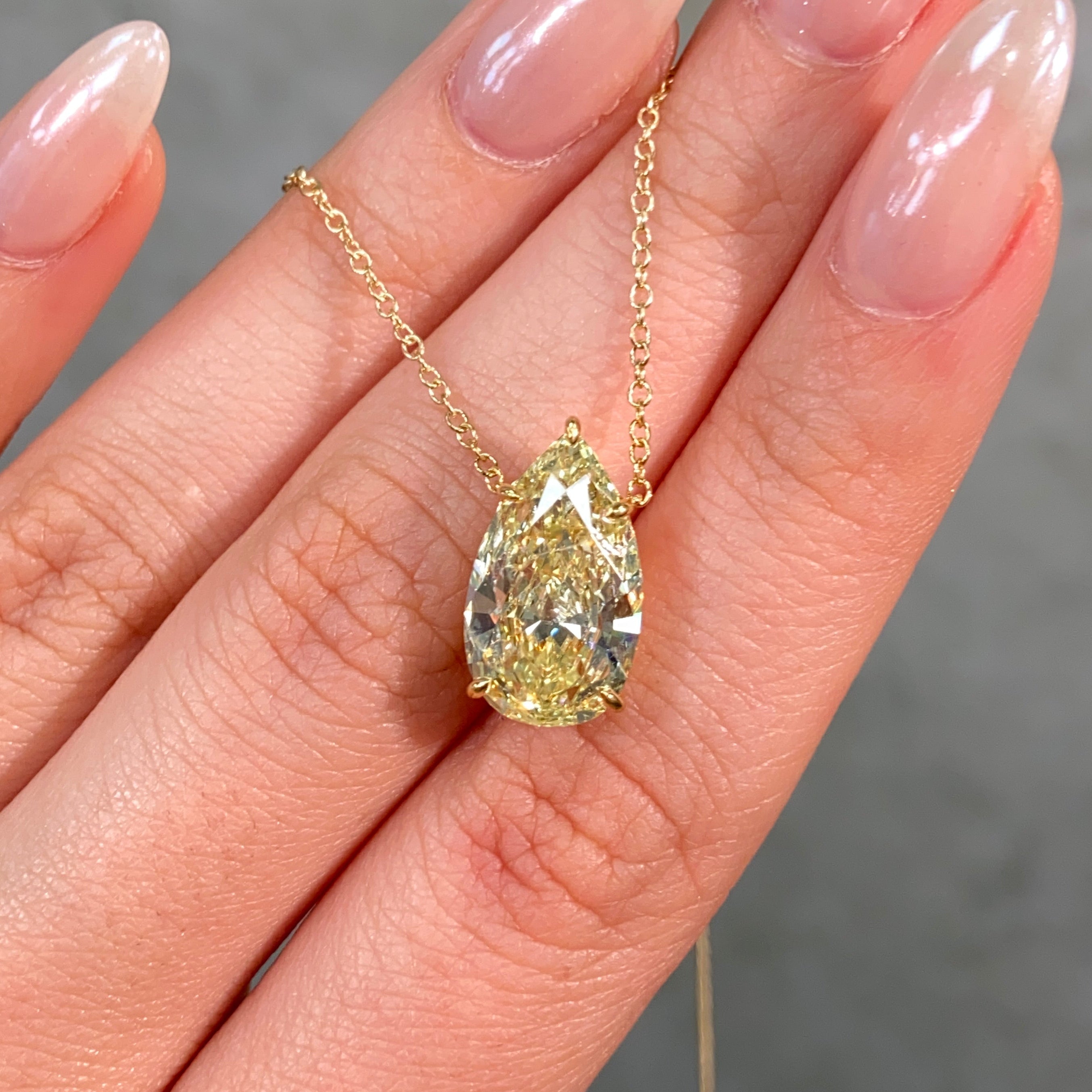 5ct Fancy Yellow Diamond Pendant