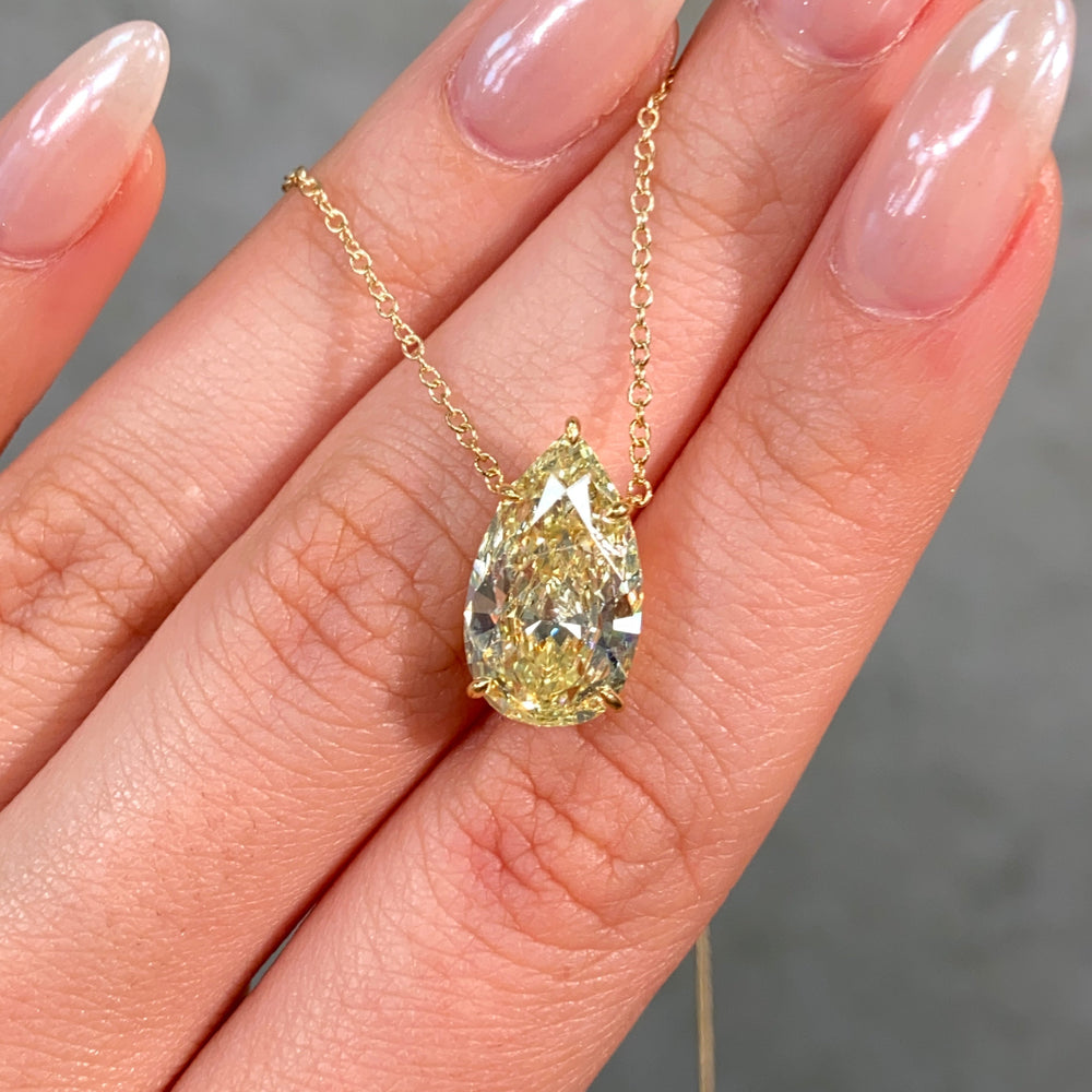 5ct Fancy Yellow Diamond Pendant