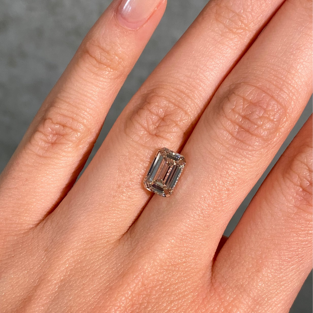 3.07ct Light Brown 'Champagne' Emerald Cut Diamond