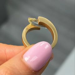 3 Carat Yellow 'Flame' Diamond Ring