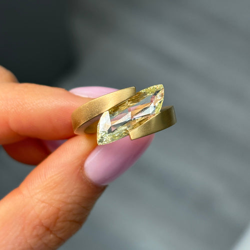 3 Carat Yellow 'Flame' Diamond Ring