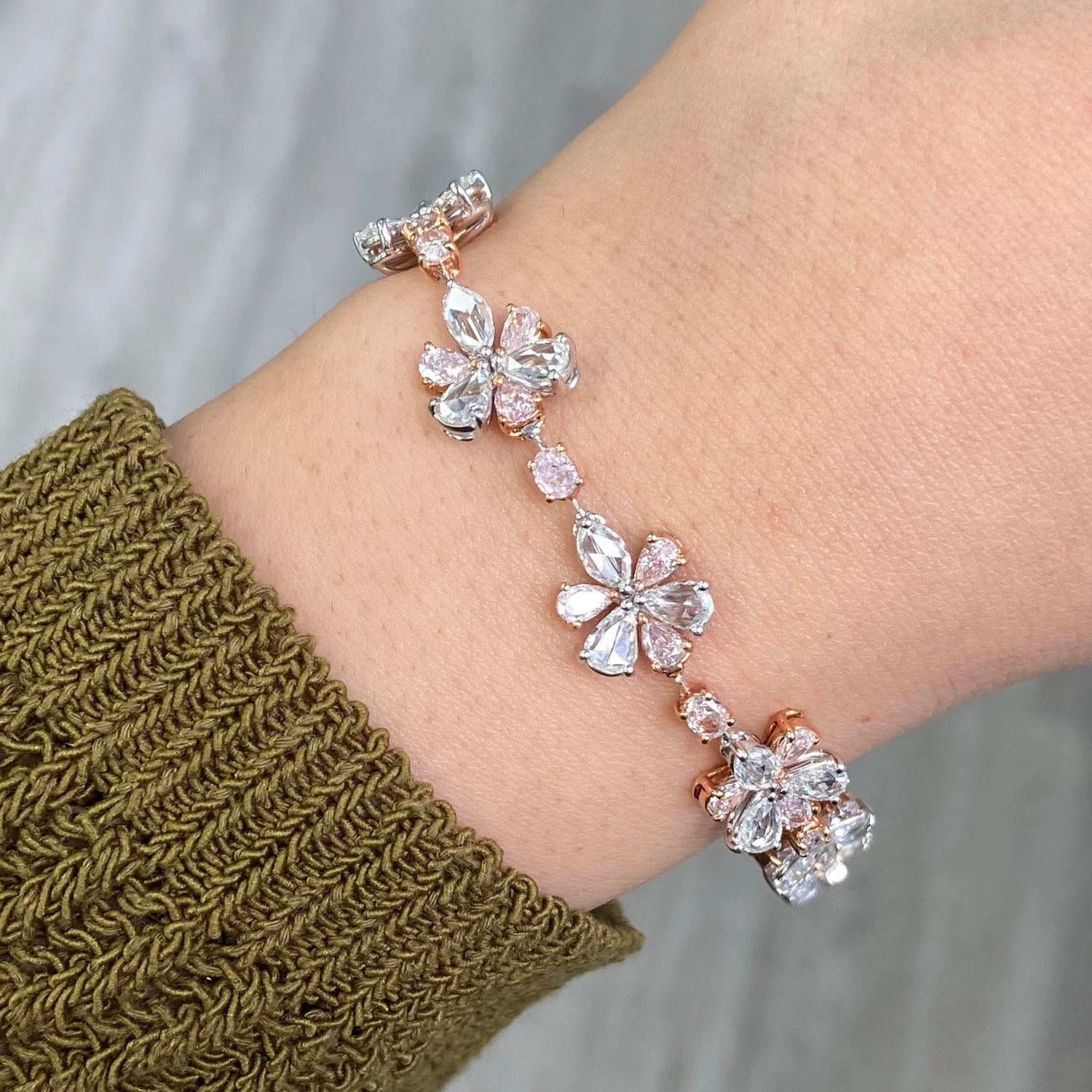 Rare Colors by Namdar 10ct Fancy Pink diamond bracelet, New York City