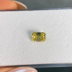 2.01 Carat Fancy Vivid Yellow Emerald Cut Diamond