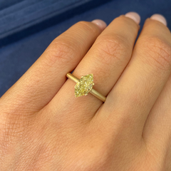 1.22 Carat Fancy Yellow Marquise Cut Diamond