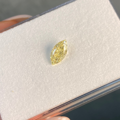 1.22 Carat Fancy Yellow Marquise Cut Diamond