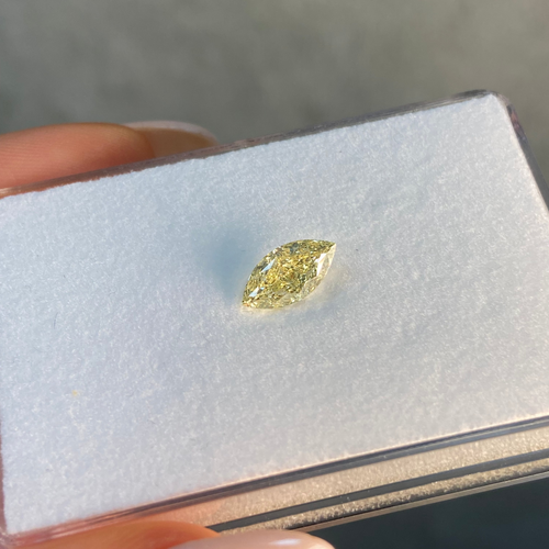 1.22 Carat Fancy Yellow Marquise Cut Diamond