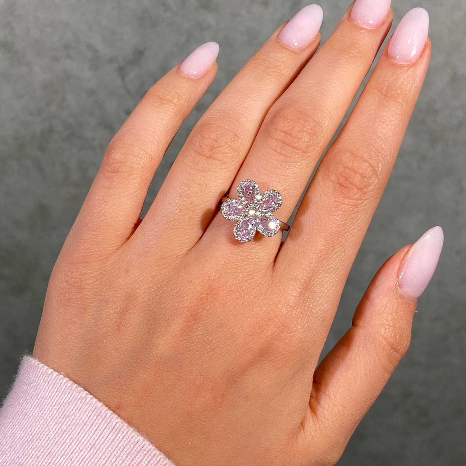 1ct Pink diamond ring at Rare Colors by Namdar, 5th Avenue New York