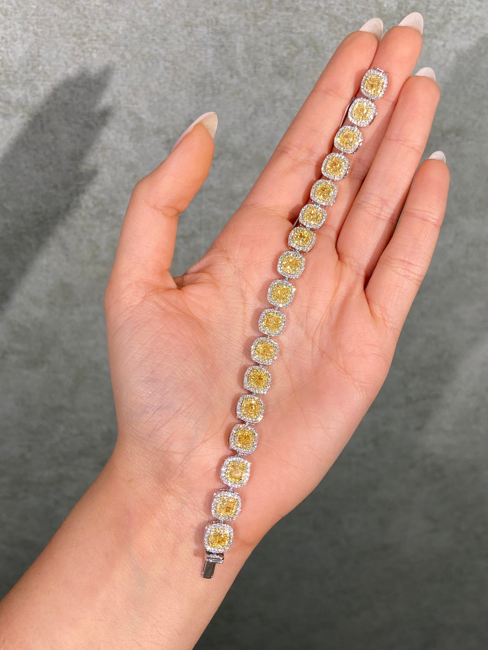 9ct Fancy Yellow diamond bracelet by Rare Colors by Namdar, New York City