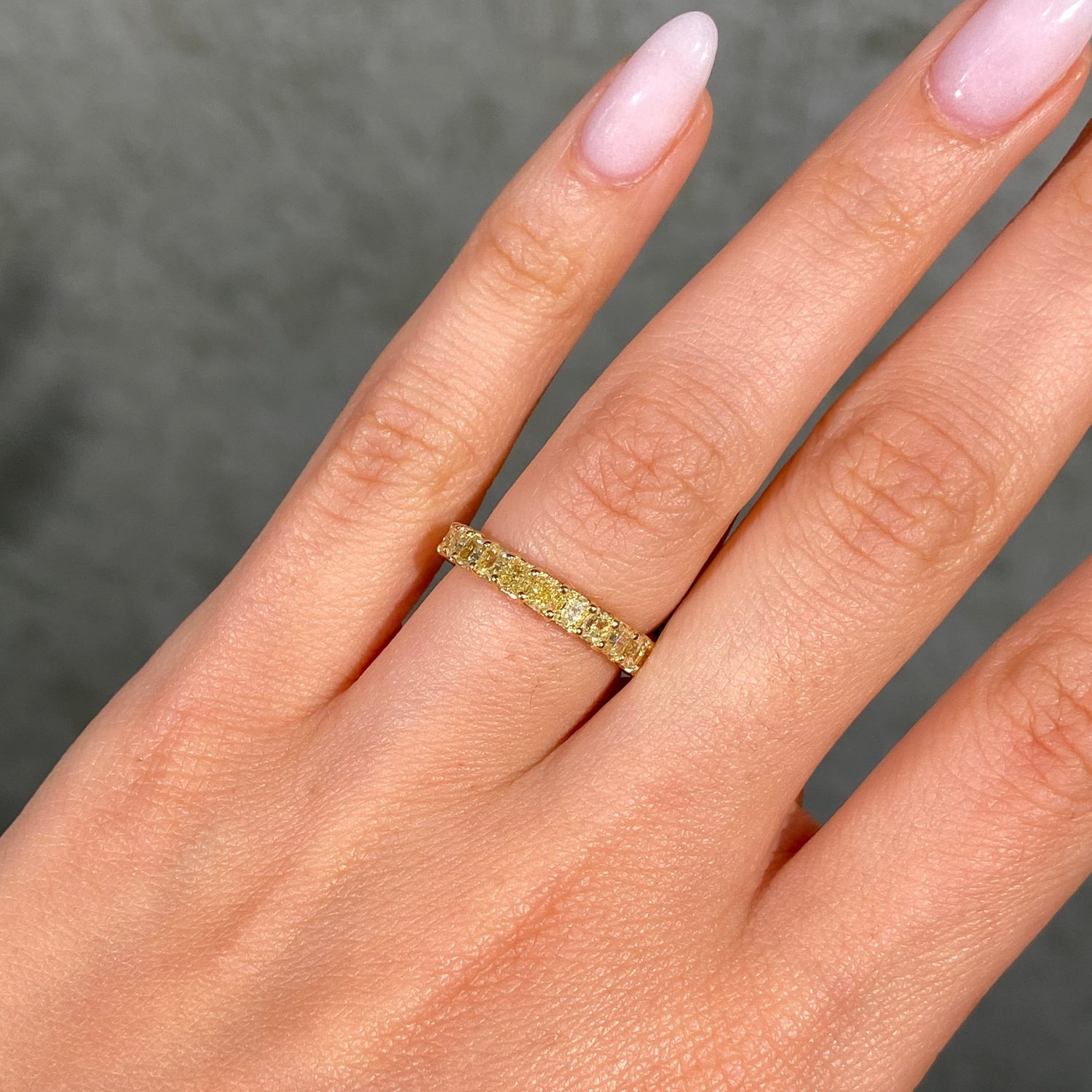 Yellow Elongated Radiant ring — color diamond specialists Rare Colors by Namdar