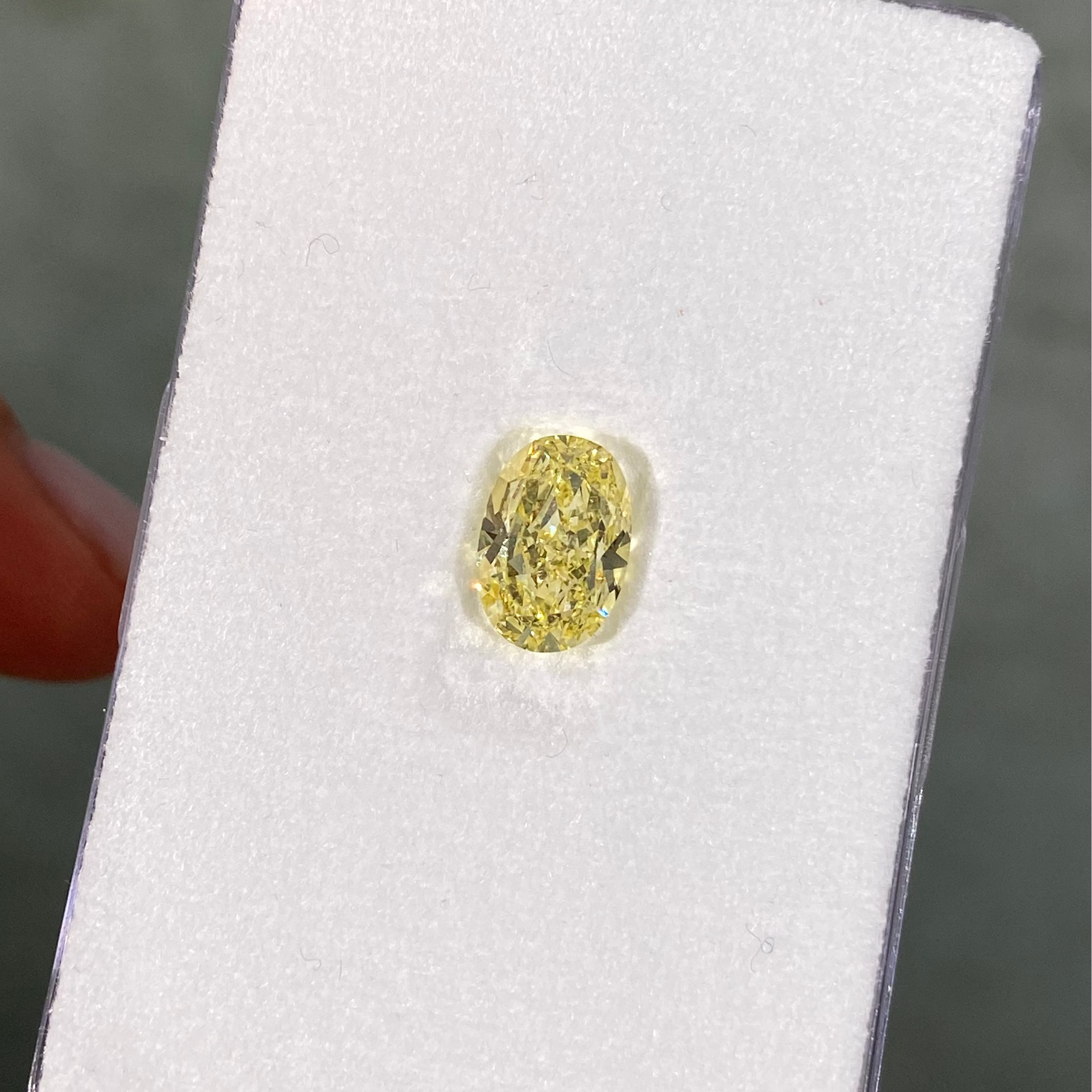 2.09ct Fancy Intense Yellow Oval loose stone — color diamond specialists Rare Colors by Namdar