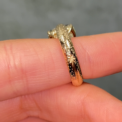 3ct Fancy Yellow Elongated Cushion Diamond Galaxy Engagement Ring