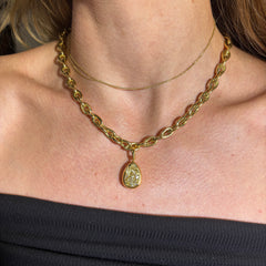 5.5 Carat Yellow Pear Diamond Detachable Bezel Pendant