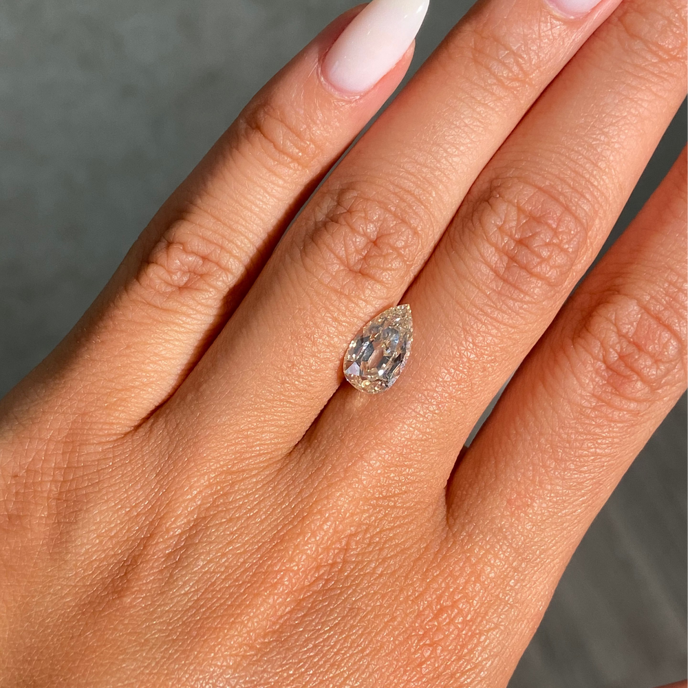 2.5ct Light Brown 'Champagne' Pear Cut Diamond