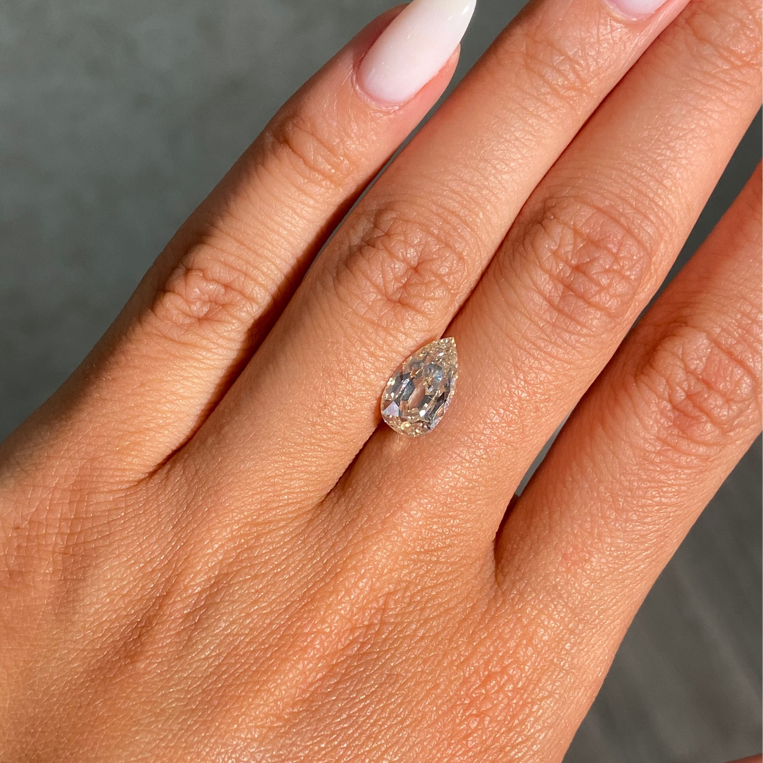 2.5ct Light Brown 'Champagne' Pear Cut Diamond
